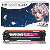 Hainberger Toner Magenta für CF403X passend für HP Color LaserJet Pro M252dw Pro 200 M252n Farblaserdrucker kompatibel zu CF-400X CF-401X CF-402X CF-403X, Color 2.300 S