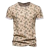SSBZYES Herren T-Shirt Kurzarm Jugend Print T-Shirt Kurzarm Herren T-Shirt Baumwolle Sommer Baumwolle Farbe Casual Herren T-Shirt R