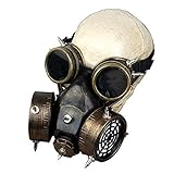 Gasmasken Clout Goggles Steampunk Brille Gothic Anti-Fog Haze Männer und Frauen Maske (Classic), Lybfz Flamethrower, O