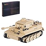 Myste Technik Militär Tiger Panzer Bausteine, 995 Teile WW2 Armeefahrzeug Militärpanzer ModellBausatz, Klemmbausteine Baukasten Kompatibel mit Lego T