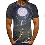 SSBZYES Herren-T-Shirts Herren-Kurzarm-T-Shirts Herren-Bedruckte T-Shirts Größe lässig Kurzarm-3D-Modedruck Kreative handbemalte T-Shirts Trendpaare Kurzarm-T-S