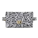 RARITYUS Damen Gürteltasche, Schlangenleder, Gürteltasche, Gürteltasche, Gürteltasche, Vintage-Stil, elegant für Frauen und Mädchen, weiß (Weiß) - RAbb-191605175B-01