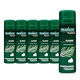 Palmolive Men Rasierschaum Classic, mit Palmen-Extrakt, 6er Pack(6 x 300 ml) - pflegt Ihre Haut bereits während der Rasur, für M