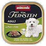 animonda Vom Feinsten Adult Hundefutter, Nassfutter für Erwachsene Hunde, mit Pute + Ente in Sauce, 150 g