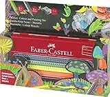 Faber-Castell 110940 - Jumbo Grip Malset, 10er Etui, Neon & Metallic, mehrere Farb