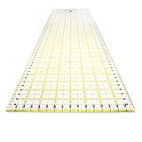 OfficeTree® Nählineal - Universallineal zum Nähen und Basteln mit exakten Abmessungen und Zuschnitten - Schneiderlineal 60 cm transparent - 60 cm x 16 cm großes Q