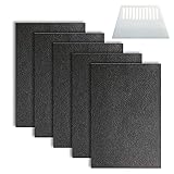 KELEOINA Leder Patch Kit, 5 Stück leder-reparaturflicken, Selbstklebende Lederflicken Lederreparaturset, Erste Hilfe für Sofas, Autositze, Löcher, Risse, Verbrennungen, 7,8 x 11,8 Zoll (Schwarz)