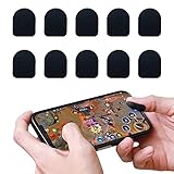 Jusy [20 PCS Einweg Mobile Esports Spiel Finger Aufkleber, empfindliche Touchscreen Daumen Aufkleber atmungsaktiv tragbar Anti-Schweiß Glatte Daumen Ärmel für Handy-Gaming (schwarz)