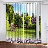 Dwfew Vorhänge zum Abdunkeln und Abdunkeln im Garten, 190 x 160 cm, 2 Stück