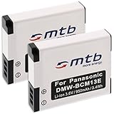 2X Akku DMW-BCM13 kompatibel mit Panasonic Lumix DMC-FT5 / TZ55, TZ60, TZ61 / ZS35, ZS40. s. Liste!