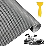 Aloskart 7D Auto Folie, Carbon Folie Auto, Autofolie Carbon Folie,7D Selbstklebende Kohlefaser Vinylfolie 152cm x 30cm, Wasserdichter,DIY Dekoration für Computer, Motorrad, Möbel, Smartp