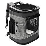 Kato Tirrinia Haustier Hund Träger Rucksack, Haustier Tragetasche mit Mesh für mittelgroße Hunde Katzen, 1.5lbs Welpen Rucksack Träger tragbare Reisetasche zum Wandern, Wandern, Reisen im F