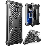 i-Blason Hülle für Samsung Galaxy S7 Edge Case Bumper Handyhülle Outdoor Schutzhülle Cover [Prime] mit Ständer und Gürtelclip, Schw