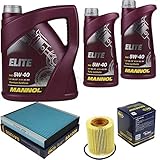 Filter Set Inspektionspaket 7 Liter MANNOL Motoröl Elite 5W-40 API SN/CF SCT Germany Innenraumfilter Ö