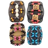 BINGMAX African Butterfly Haarklammer Afrikanische Haarspange Haarkamm Magic Hair Comb, 4 Stück
