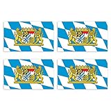 Kiwistar Aufkleber 4,5 x 2,3 cm Bayern - Bundesland Autoaufkleber Deutschland Flagge Länder Wappen Fahne Stick