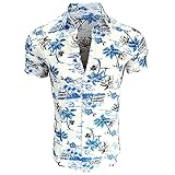 SSBZYES Sommer Herrenhemden Herren Blumenhemden Kurzarmhemden Herrenoberteile Hawaiian Print Kurzarmhemden S