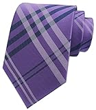 Vizakiss Herren Krawatten Kariert Gestreift Gemustert Jacquard Muster Business Formal Designer Krawatten, fliederfarben / violett, Einheitsgröß