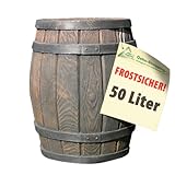 Regentonne Eichenfass, Regenfass 50l, Fass, HOLZ-DESIGN AUCH ERHÄLTLICH IN 240L (B003EQT5OO), 120L (B003EQEJWC) u. 450L (B003ELUHQ4). HIER DIE SCHÖNSTEN!