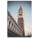 CALVENDO Premium Textil-Leinwand 80 x 120 cm Hoch-Format Campanile di San Marco, Leinwanddruck von Jeanette Dob