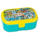 Mauder Verlag Lunchbox Einsatzfahrzeuge Wimmelbild mit herausnehmbaren Obst und Gemü