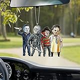 DongLaiYanLin Anhänger GGNOME Horror, Halloween Horror Film zum Aufhängen Auto-Dekoration, Auto-Rückspiegel Geschenk Anhänger, Halloween-Dekoration,