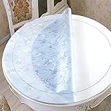 Transparente Kunststoff-Tischdecke, 1,0 mm, runde PVC-Tischdecke, wasserdicht, ölfest, Glasabdeckung, weiche Tischdecke, abwischbar, PVC, w