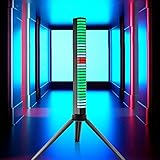 3D RGB Sprachaktiviertes Pickup-Rhythmuslicht mit Ständer, Sound Control Light LED Stick, Tonabnehmer, buntes Klangsteuerungslicht, 32 Bit Musikstandsanzeige, Ambiance Play Lightbar Fü
