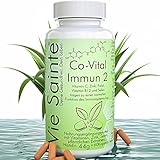 Co-Vital Immun ® Immun Boost Komplex |Vitamin mit Kurkuma Echinacea Schwarzer Knoblauch Safran Selen Zink Histidin das Immunsystem Stärken* Vegan Hochdosiert| Nahrungsergänzungsmittel mit F