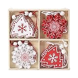 HolzanhäNger Weihnachten Weihnachtsverzierungen Aus Holz HolzanhäNger Weihnachten Rot Weihnachten AnhäNger HolzanhäNger Weihnachtsbaum Deko Holz 13X13C