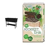 Keter Alfresco Hochbeet, anthrazit & Universal Bio Hochbeet-Erde 40 L