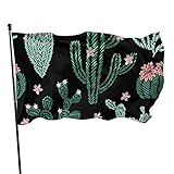 Fahnen und Flaggen, Ausbleichfestigkeit Lebhafte Farbe Polyester Flagge Mit Ösen für Haus Garten Hof, Wohn, kommerziellen Einsatz, Kaktus Bordados. (3x5 Ft)