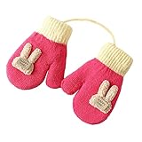 Handschuhe Kinder Winter Warme Thermo Dicke Handschuhe Strick Winddichte Winterhandschuhe Radfahren Winter Geschenk für 1-5 Jahre Kinder Geburtstagsgeschenk