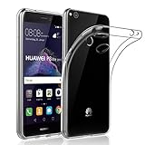 NEW'C Hülle für Huawei P8 lite 2017 / Nova Lite, [Ultra transparent Silikon Gel TPU Soft] Cover Case Schutzhülle Kratzfeste mit Schock Absorption und Anti S