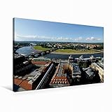 CALVENDO Premium Textil-Leinwand 90 x 60 cm Quer-Format Blick auf Dresden, Leinwanddruck von Jürgen Schäp