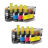 RICR Tintenkompatible Tintenkassette Ersatz für Brother LC223BK LC223C LC223M LC223Y für DCP-J4120DW MFC-J4420DW MFC-J4620DW MFC-J4625DW MFC-J5320DW MFC-J5620DW 2 S