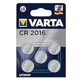 VARTA Batterien Electronics CR2016 Lithium Knopfzelle 3V Batterie 5er Pack Knopfzellen in Original 5er Blisterverpackung