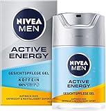 NIVEA MEN Active Energy Gesichtspflege Gel (50 ml), revitalisierende Gesichtscreme für Männer, schnell einziehende Feuchtigkeitscreme gegen Zeichen von Müdigk