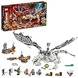 LEGO 71721 NINJAGO Drache des Totenkopfmagiers, 2-in-1 Bauset und Brettspiel mit Skelett-Rittern Minifig