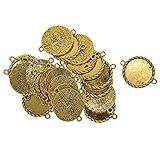 Hellery 20er Pack Runde Anhänger Tabletts Anschluss Doppelschlaufe Lünette Tablett Rohlinge Cabochon Rahmen Einstellung Tablett Anschluss Anhänger Rohlinge Li - Antikes G