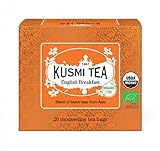 Kusmi Tea Organic English Breakfast Schwarzteemischung - 1 x 20 Teebeutel (40 Gramm)
