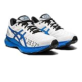 ASICS Damen Gel-Nimbus 22 Leichtathletik-Schuh, Weiss/Elektrisch Blau, 38 EU