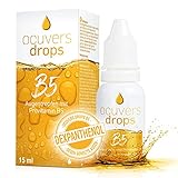 Ocuvers Drops B5 - Hochdosierte Augentropfen 15ml mit 2% Dexpanthenol und Hydraflex gegen trockene, rote, brennende Augen. Befeuchtende Tropfen ohne Ethanol. Für Kontaktlinsen-Träger geeig