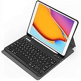 Inateck Tastatur Hülle für iPad 2021(9th Gen)/2020(8th Gen)/2019(7th Gen) 10,2 Zoll, iPad Air 3 und iPad Pro 10,5, QWERTZ, KB02012,Dark Gray