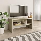 Universal TV-Schrank, Minimalist TV Entertainment Center Board TV-Tisch mit großem offenem Regal für Wohnzimmer Schlafzimmer, Braun 80x40x40