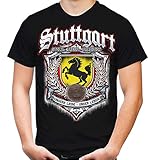 Für Immer Stuttgart Männer und Herren T-Shirt | Sport Fussball Stadt Fan (XL, Schwarz Druck: Bunt)