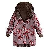MJGkhiy Plüschmantel Damen Teddy Lang Teddymantel mit Kapuze Mädchen Fleecejacke Fleecemantel Plüschjacke Wintermantel Winterjacke Herbstjacke Plüsch Mantel Herbst Jacke Mantel Kapuzenjacke W