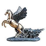 CHNOI Weinregal, antikes fliegendes Pferd, Kunstmodell, Pegasus, Kunstwerk, Regal, Partyschrank, Skulptur, Heimdekoration, Zubehö