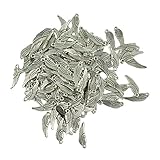 B Baosity 100 pcs Tibet Silber Engel Flügel Charm Anhänger zum Basteln für Armband Halskette Ohrring Gemischte C