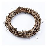 WAYYQX 10 cm / 15 cm / 20 cm Rattan Ring Günstige Künstliche Blumen Girlande Getrocknete Pflanzen Rahmen for Home Decoration DIY. Blumen, Weihnachtskranz (Color : 15cm)